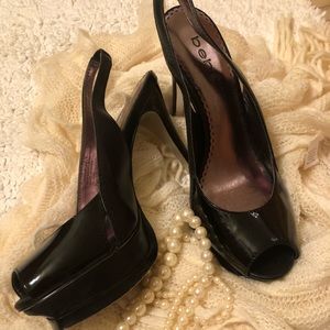 Sling back, platform heels